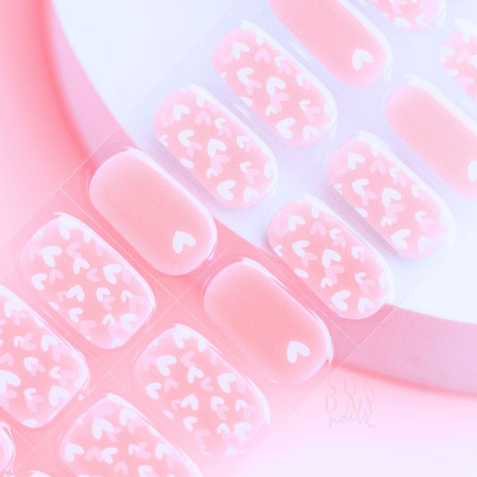 Confetti Hearts Semi Cured Gel Nail Sticker Kit (Valentines) | Sunday Nails AU