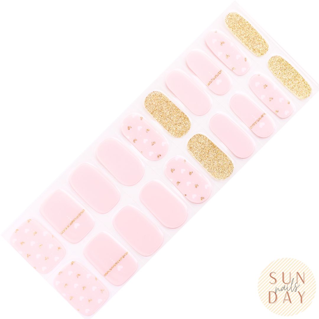 First Date Semi Cured Gel Nail Sticker Kit (Valentines) | Sunday Nails AU