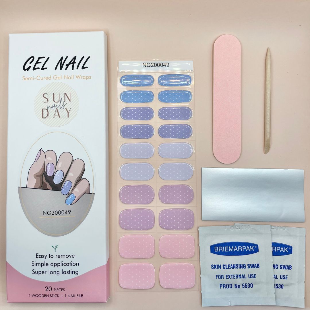 Polka Semi Cured Gel Nail Sticker Kit - Sunday Nails AU - Semi Cured Gel Nails