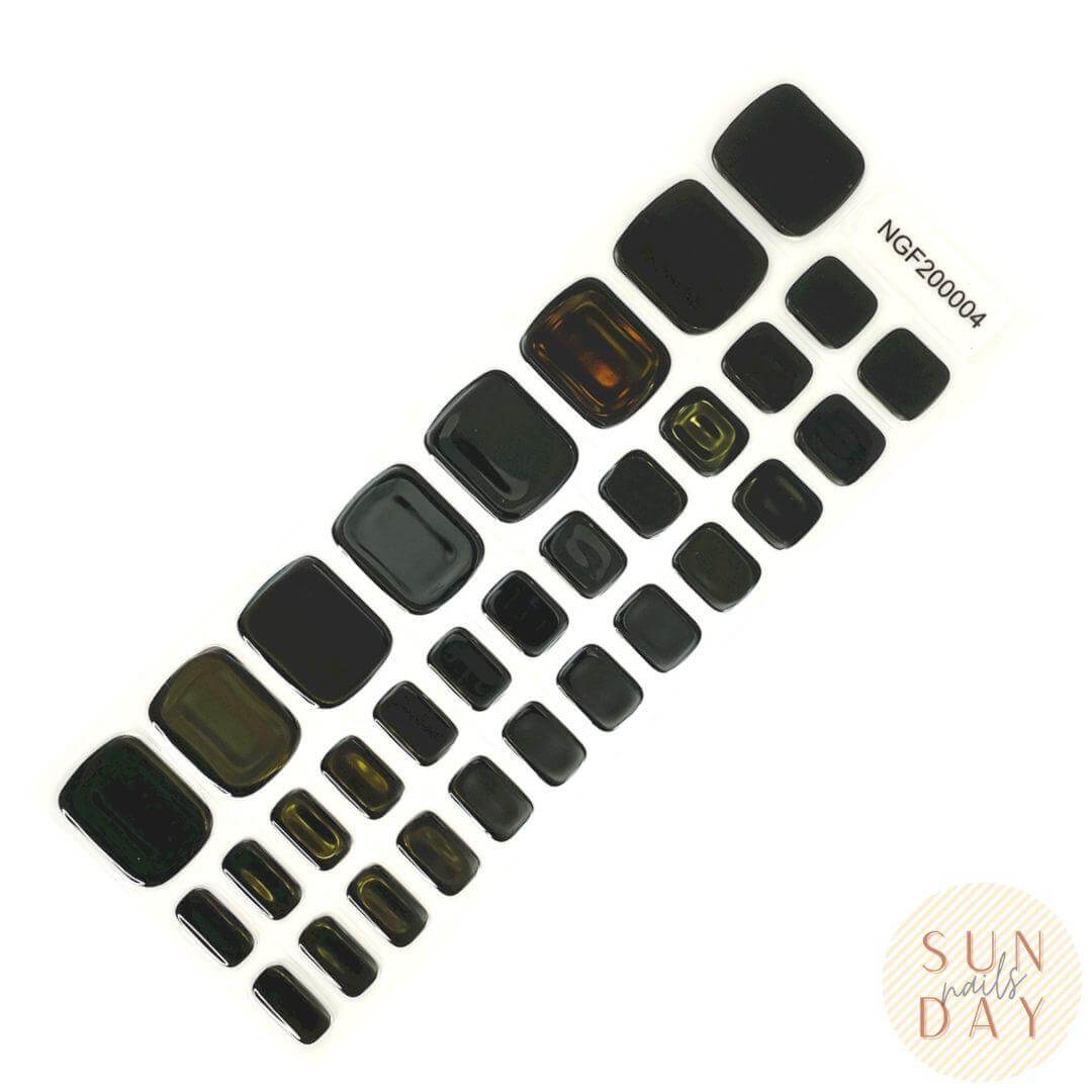 (PEDI) Back to Black Semi Cured Gel Nails Kit - Sunday Nails AU - Semi Cured Gel Nails