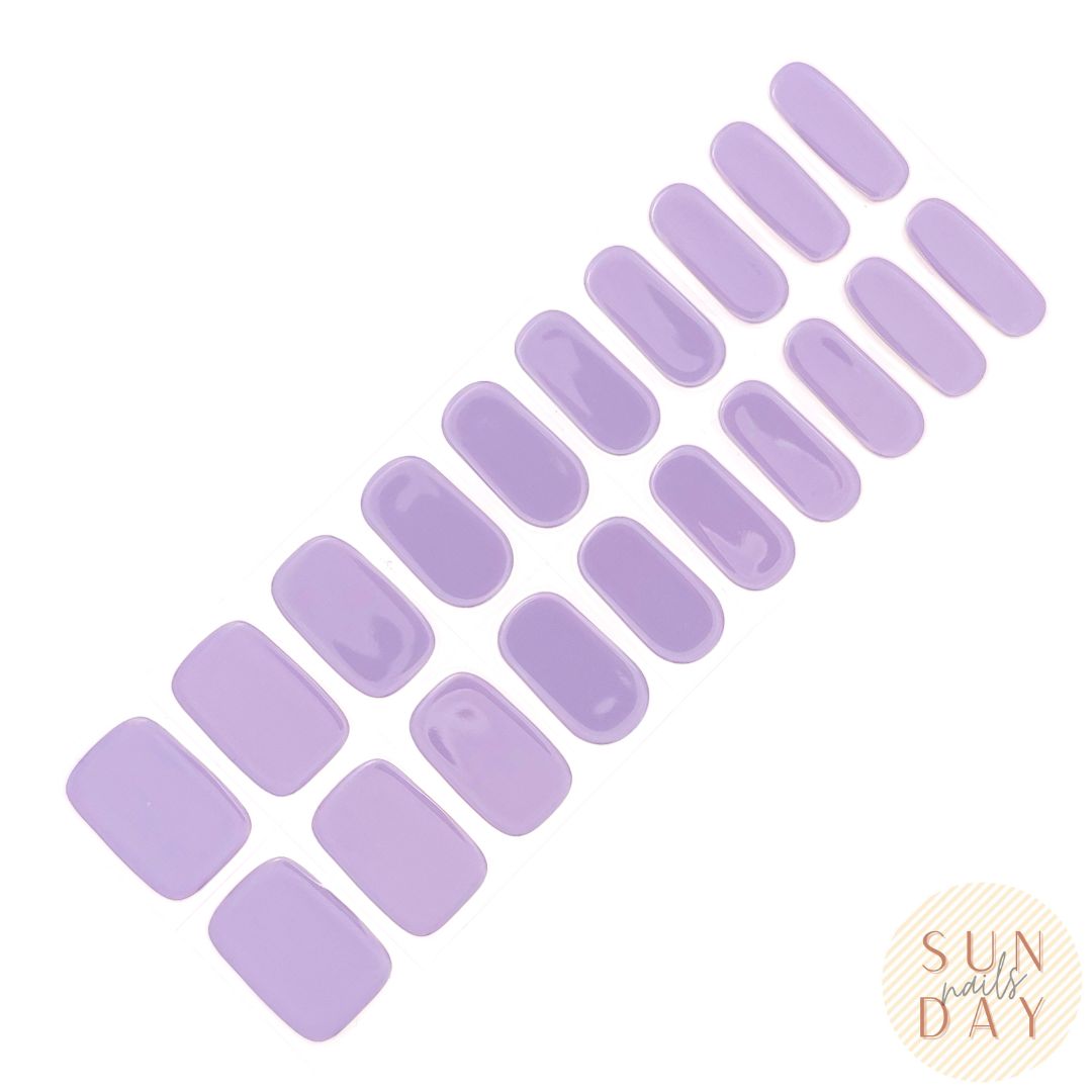 Lilac Semi Cured Gel Nail Sticker Kit - Sunday Nails AU - Semi Cured Gel Nails