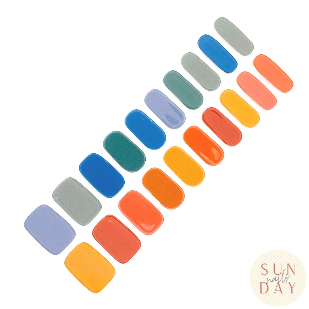 Pantone Semi Cured Gel Nail Sticker Kit - Sunday Nails AU - Semi Cured Gel Nails