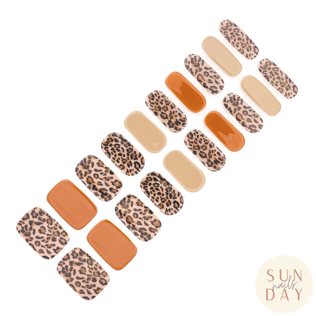 Safari Semi Cured Gel Nail Sticker Kit - Sunday Nails AU - Semi Cured Gel Nails