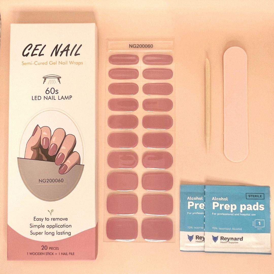 Rouge Semi Cured Gel Nail Sticker Kit - Sunday Nails AU - Semi Cured Gel Nails