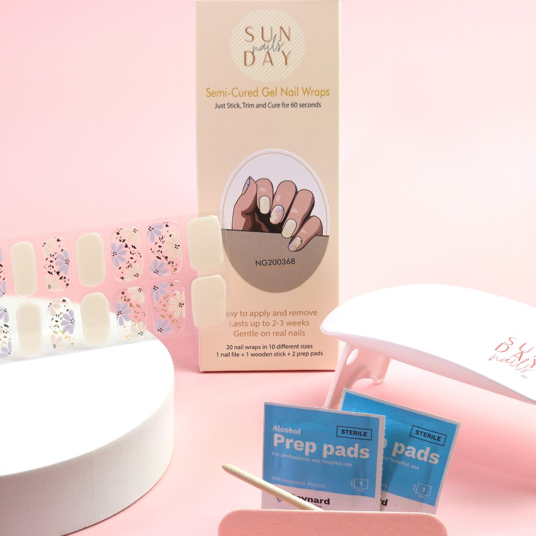 Petals Semi Cured Gel Nail Sticker Kit | Sunday Nails AU