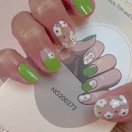 Secret Garden Semi Cured Gel Nail Sticker Kit | Sunday Nails AU