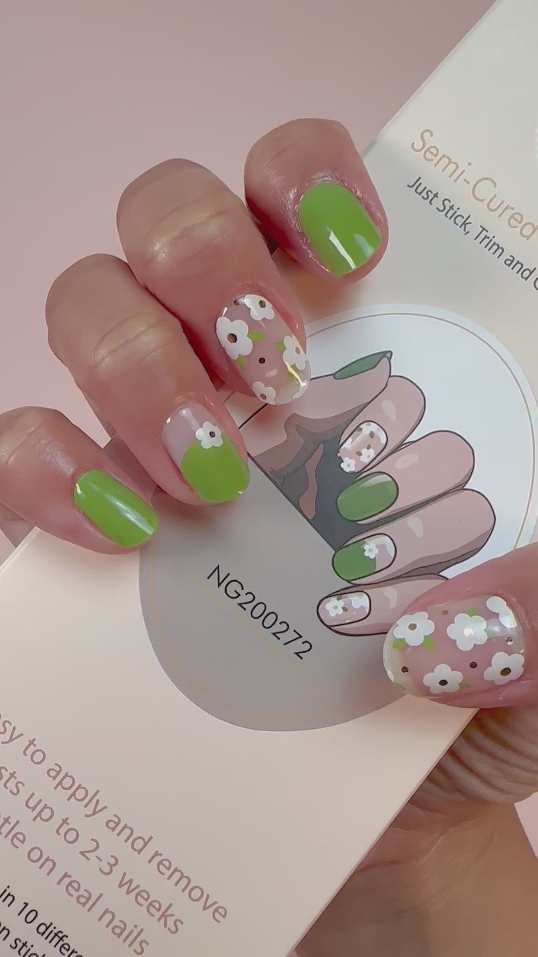 Secret Garden Semi Cured Gel Nail Sticker Kit | Sunday Nails AU